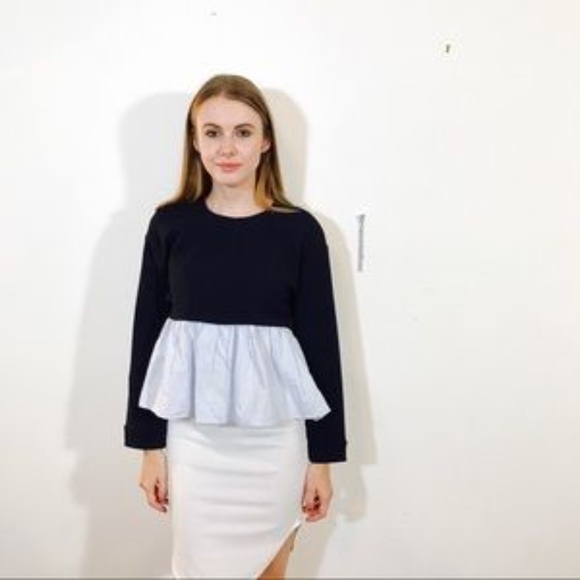 ZARA TRUFALUC COLLECTION PEPLUM SWEATER TOP S 0297 - Picture 2 of 8